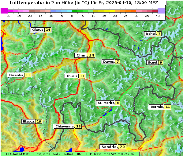 Temperatur, 10. 4. 2026