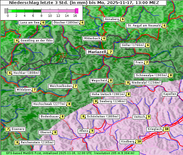Niederschlag, 17. 11. 2025
