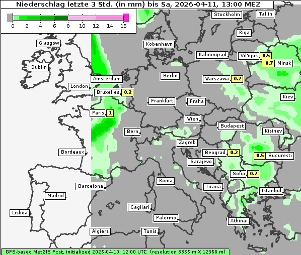 Niederschlag, 11. 4. 2026