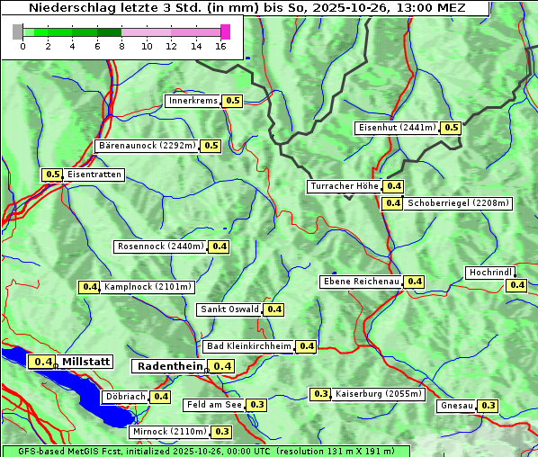 Niederschlag, 26. 10. 2025