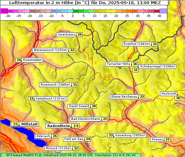 Temperatur, 18. 9. 2025