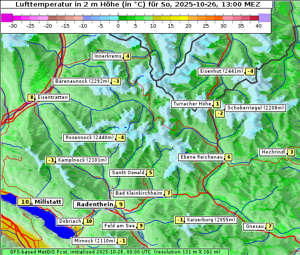 Temperatur, 26. 10. 2025