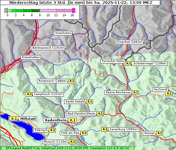 Niederschlag, 22. 11. 2025