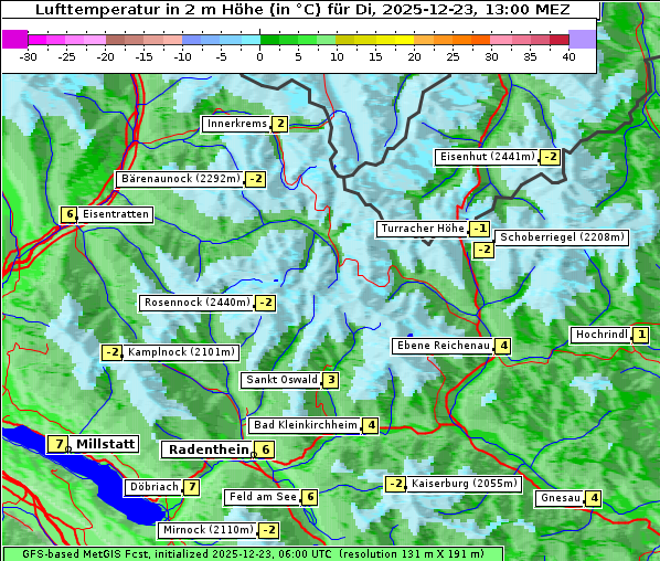 Temperatur, 23. 12. 2025