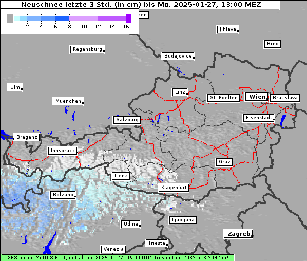 Neuschnee, 27. 1. 2025