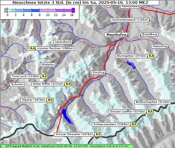 Neuschnee, 10. 5. 2025