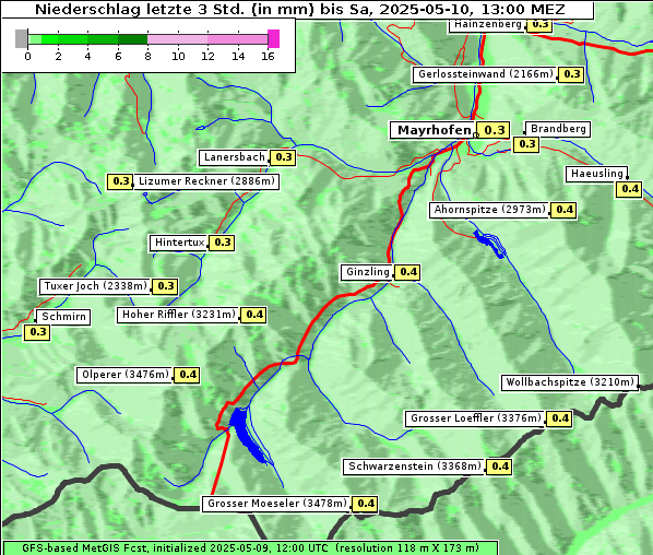 Niederschlag, 10. 5. 2025