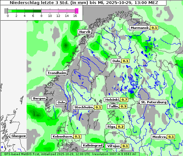 Niederschlag, 29. 10. 2025