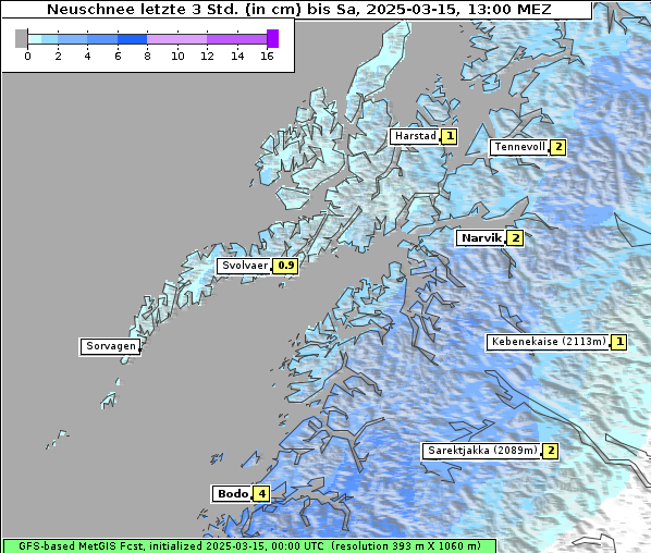 Neuschnee, 15. 3. 2025