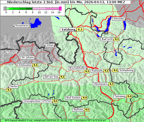 Niederschlag, 13. 4. 2026