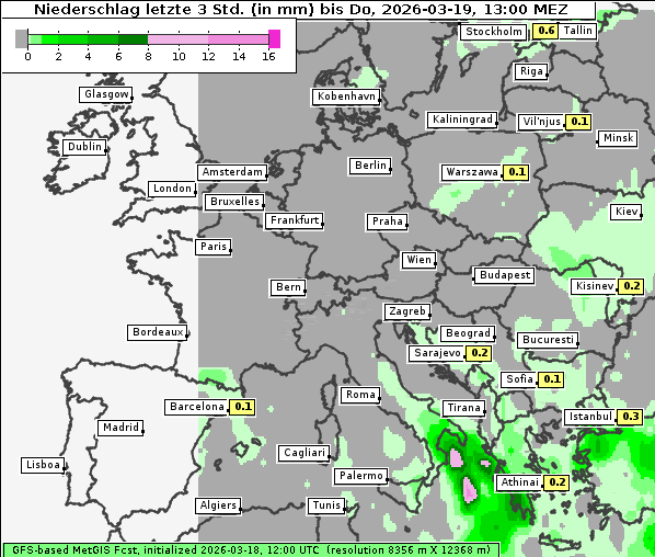 Niederschlag, 19. 3. 2026