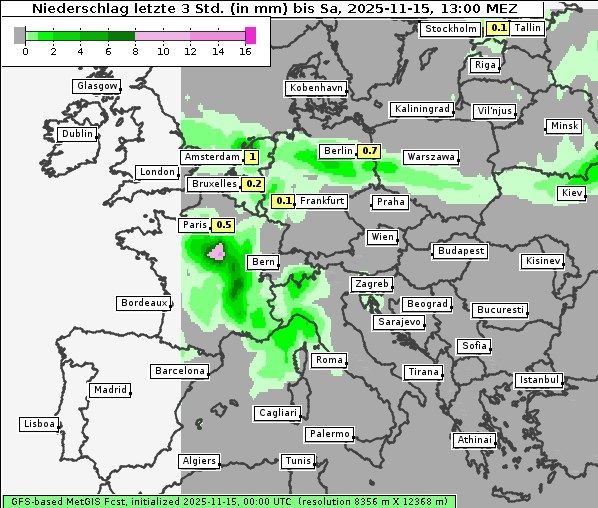 Niederschlag, 15. 11. 2025