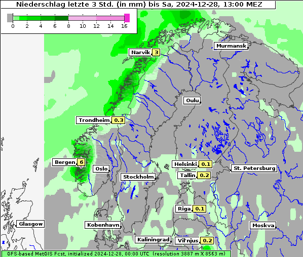 Niederschlag, 28. 12. 2024