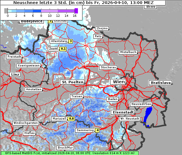 Neuschnee, 10. 4. 2026