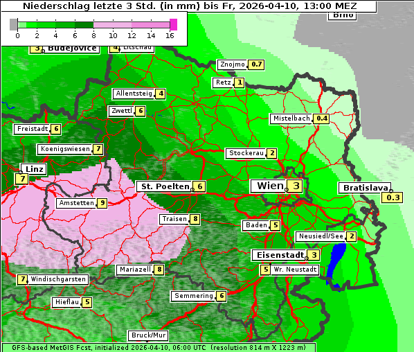 Niederschlag, 10. 4. 2026