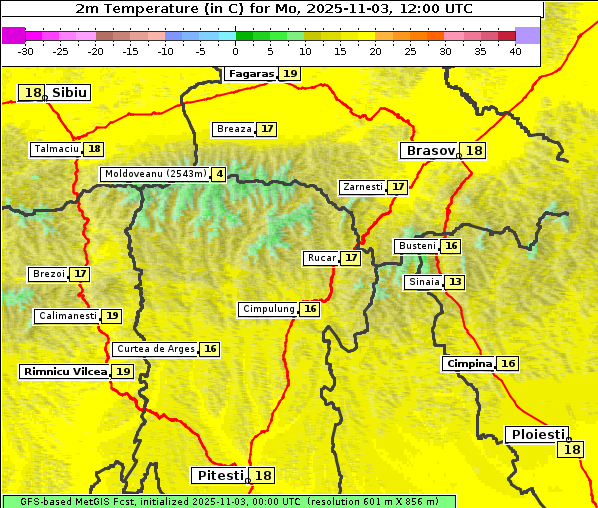 Temperatur, 3. 11. 2025