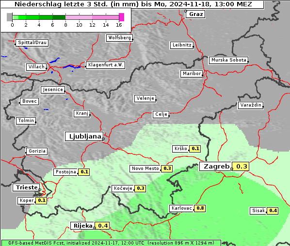 Niederschlag, 18. 11. 2024
