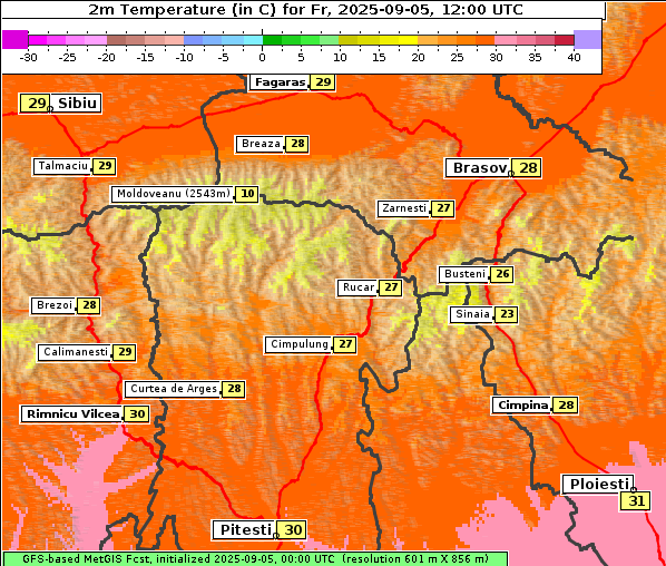 Temperatur, 5. 9. 2025