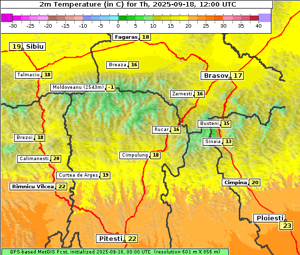 Temperatur, 18. 9. 2025
