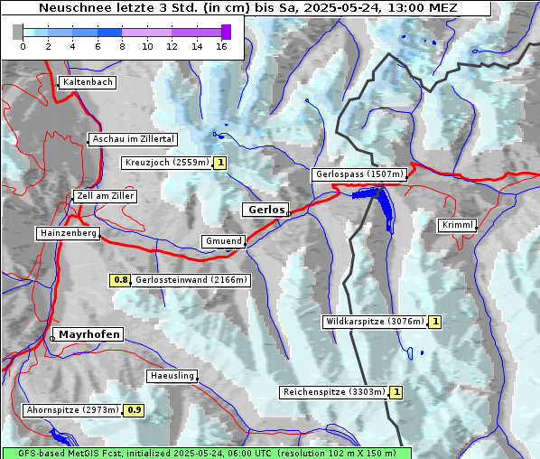 Neuschnee, 24. 5. 2025