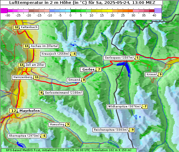 Temperatur, 24. 5. 2025