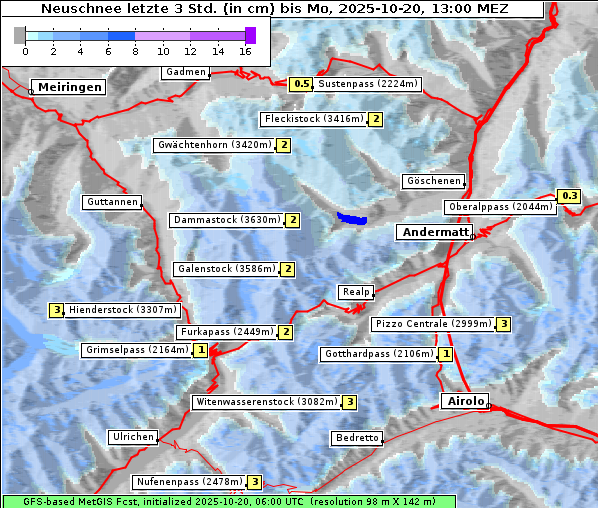 Neuschnee, 20. 10. 2025