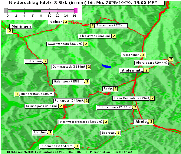 Niederschlag, 20. 10. 2025
