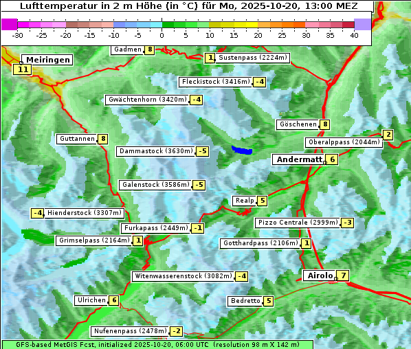 Temperatur, 20. 10. 2025