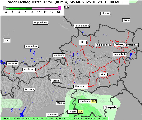 Niederschlag, 29. 10. 2025