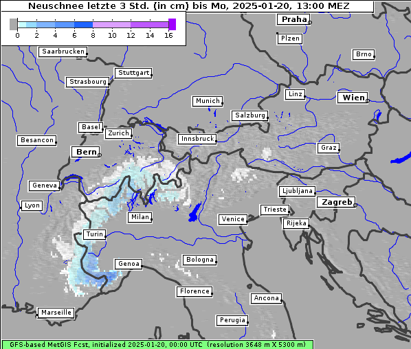 Neuschnee, 20. 1. 2025