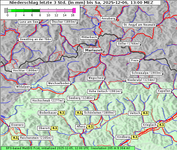Niederschlag, 6. 12. 2025