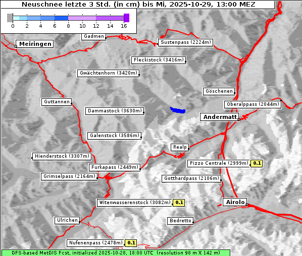 Neuschnee, 29. 10. 2025