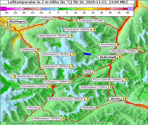 Temperatur, 11. 11. 2025