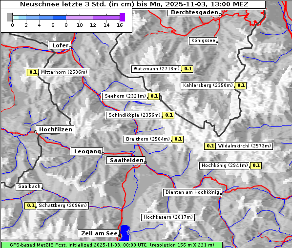 Neuschnee, 3. 11. 2025