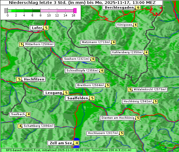 Niederschlag, 17. 11. 2025
