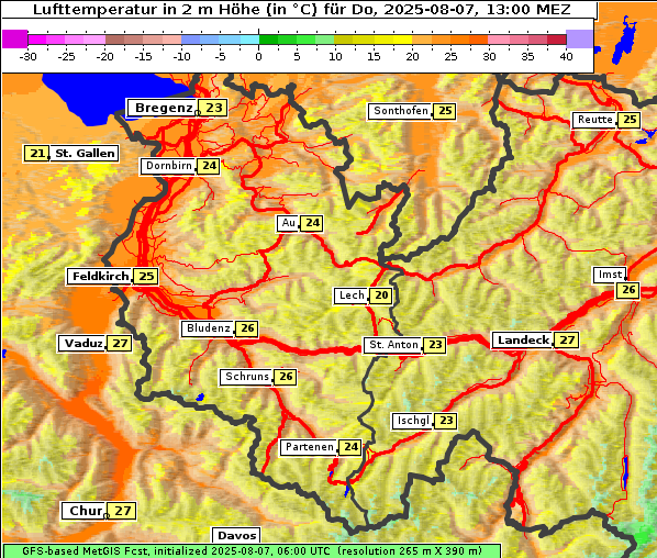 Temperatur, 7. 8. 2025