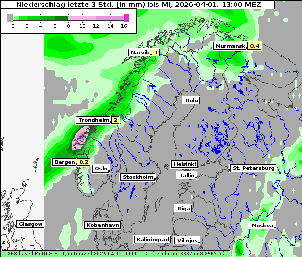 Niederschlag, 1. 4. 2026