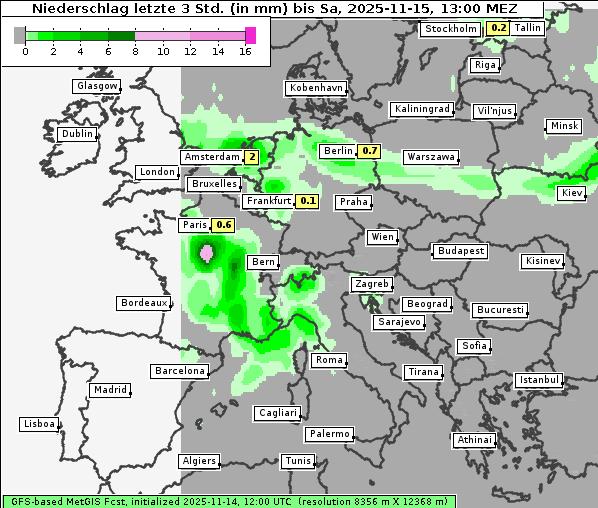 Niederschlag, 15. 11. 2025