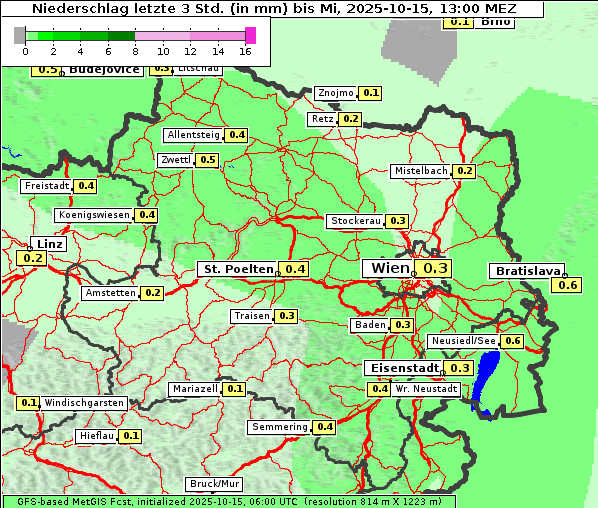 Niederschlag, 15. 10. 2025
