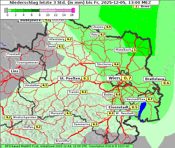 Niederschlag, 5. 12. 2025
