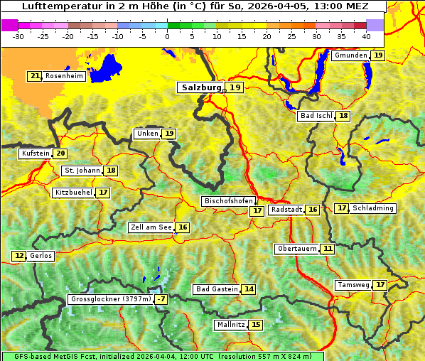 Temperatur, 5. 4. 2026