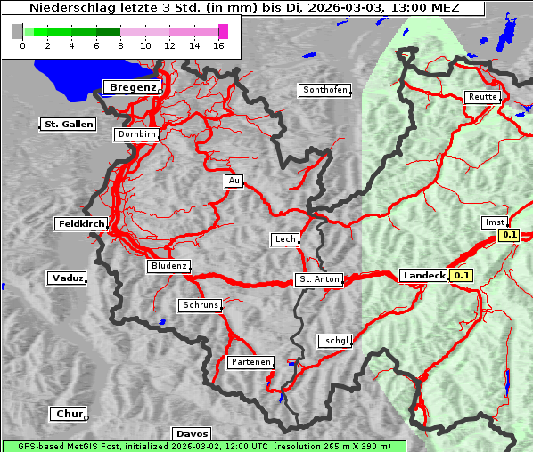 Niederschlag, 3. 3. 2026