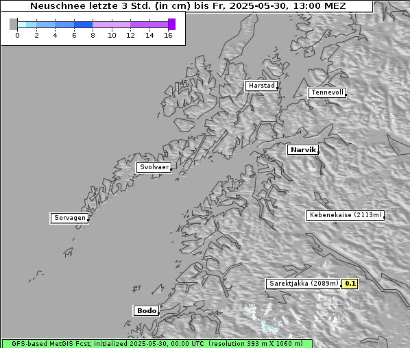 Neuschnee, 30. 5. 2025