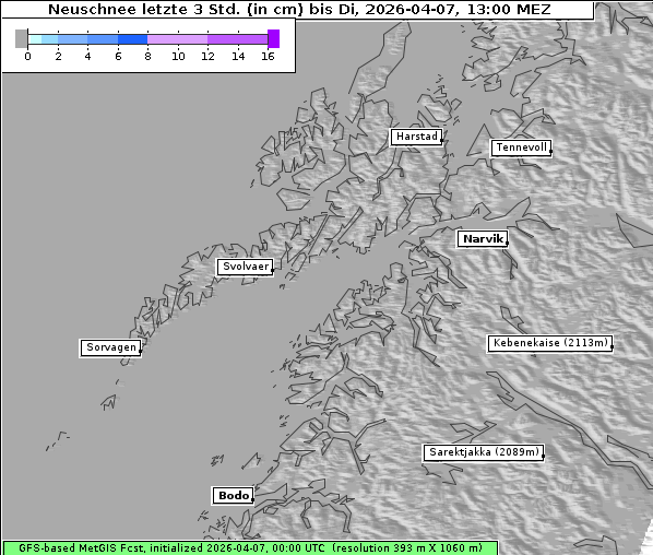Neuschnee, 7. 4. 2026