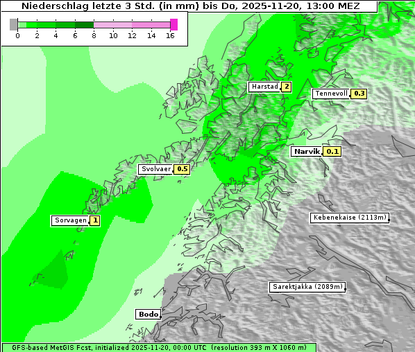 Niederschlag, 20. 11. 2025