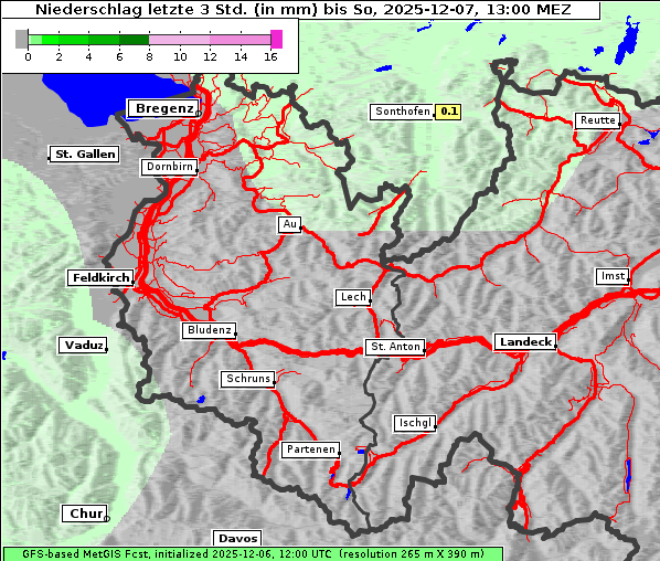 Niederschlag, 7. 12. 2025