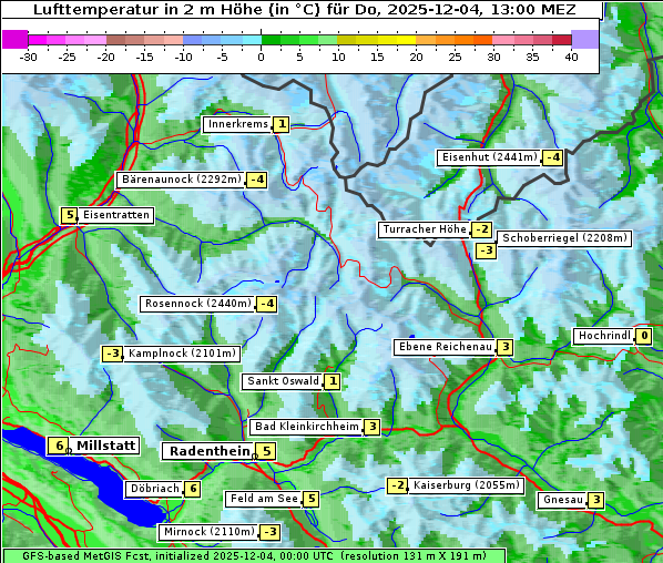 Temperatur, 4. 12. 2025