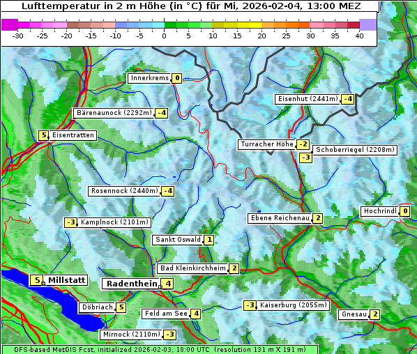 Temperatur, 4. 2. 2026