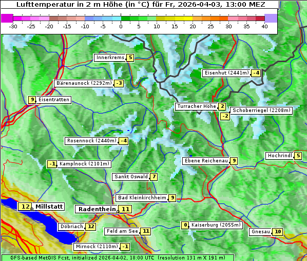 Temperatur, 3. 4. 2026