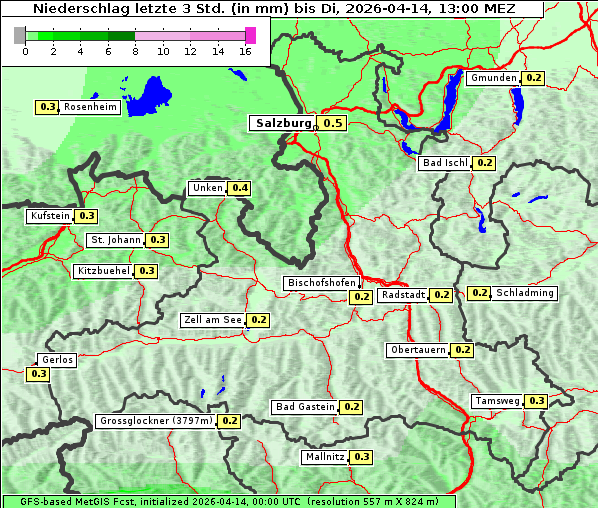 Niederschlag, 14. 4. 2026